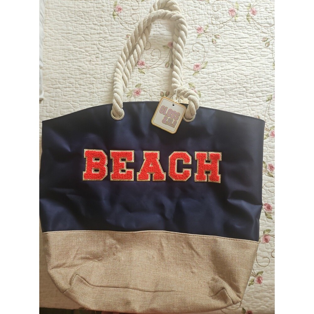 Gloss & Glo BEACH Tote Bag NWT